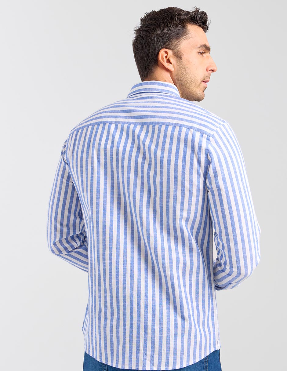 Camisa casual manga larga para hombre 2