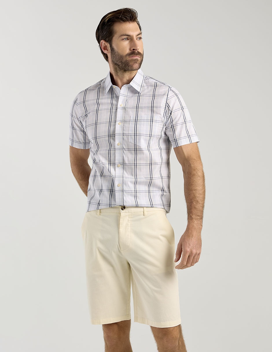 Bermuda de gabardina para hombre