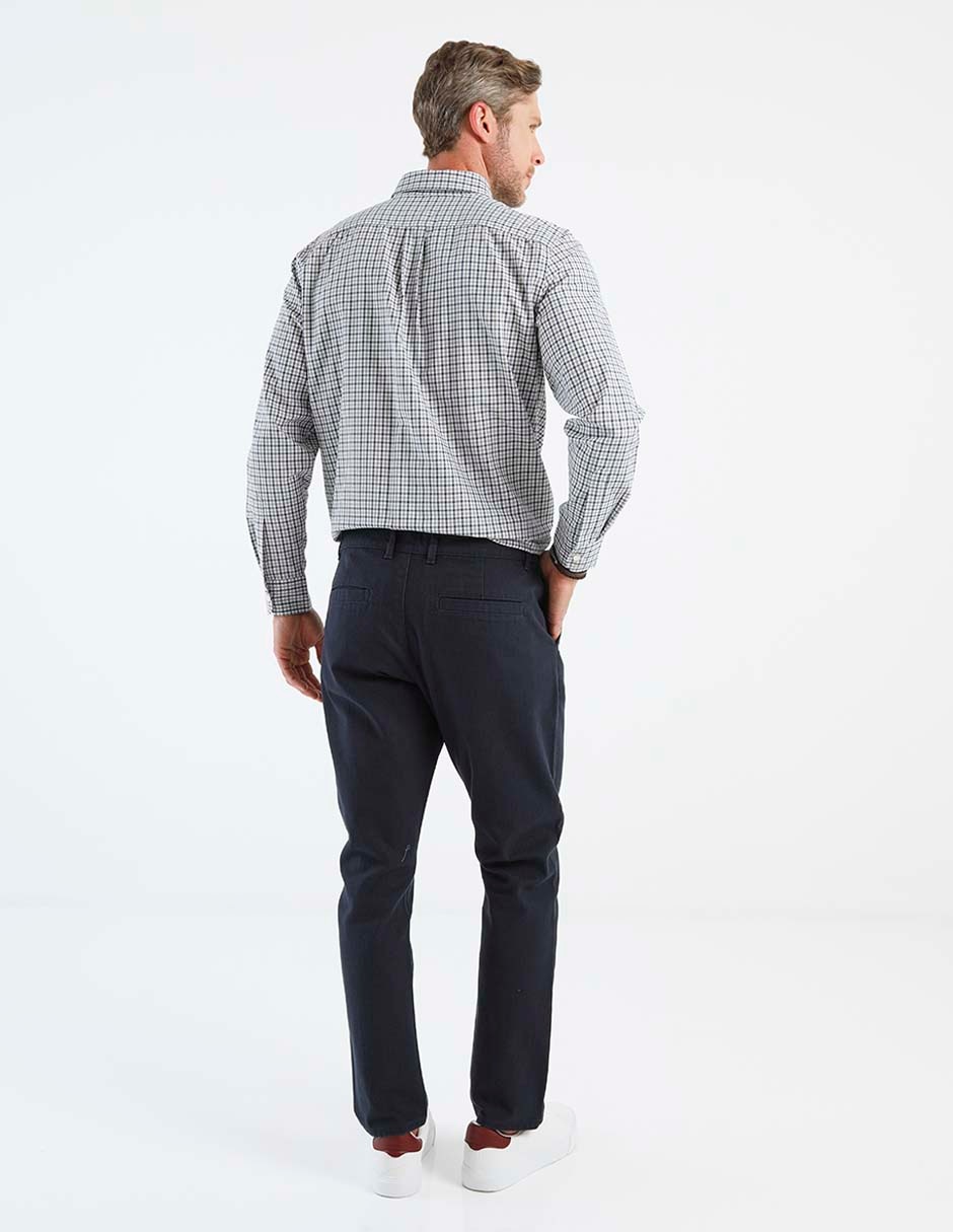 PANTALON CON PINZAS W, 36, AZUL MARINO