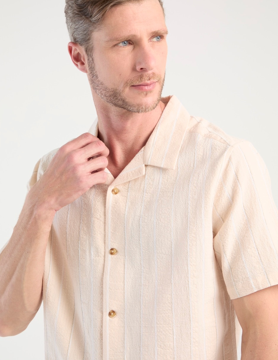Camisa casual de algodón manga corta para hombre 4