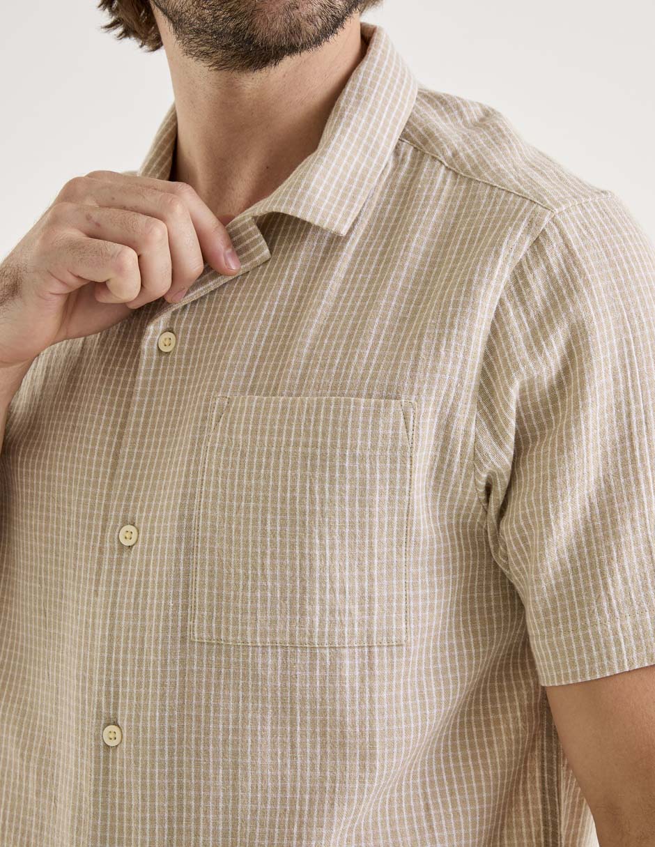 Camisa casual manga corta para hombre 4