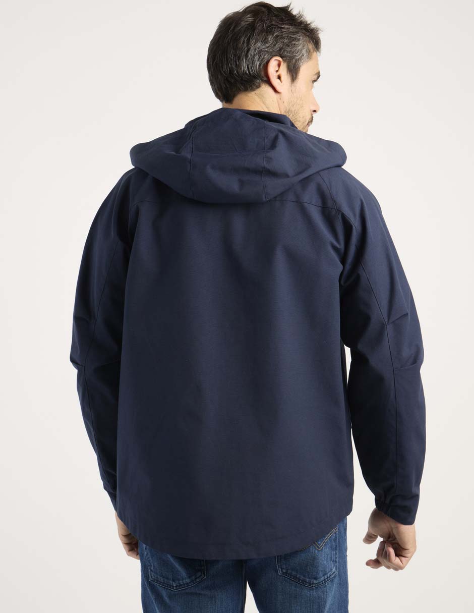 Chamarra cazadora capucha y bolsa para hombre 6