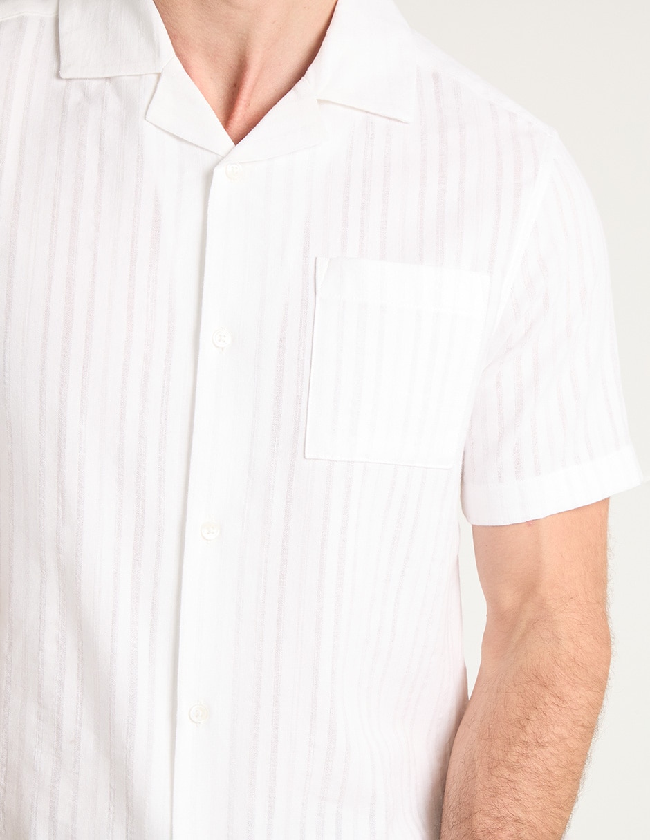 Camisa casual manga corta para hombre 5