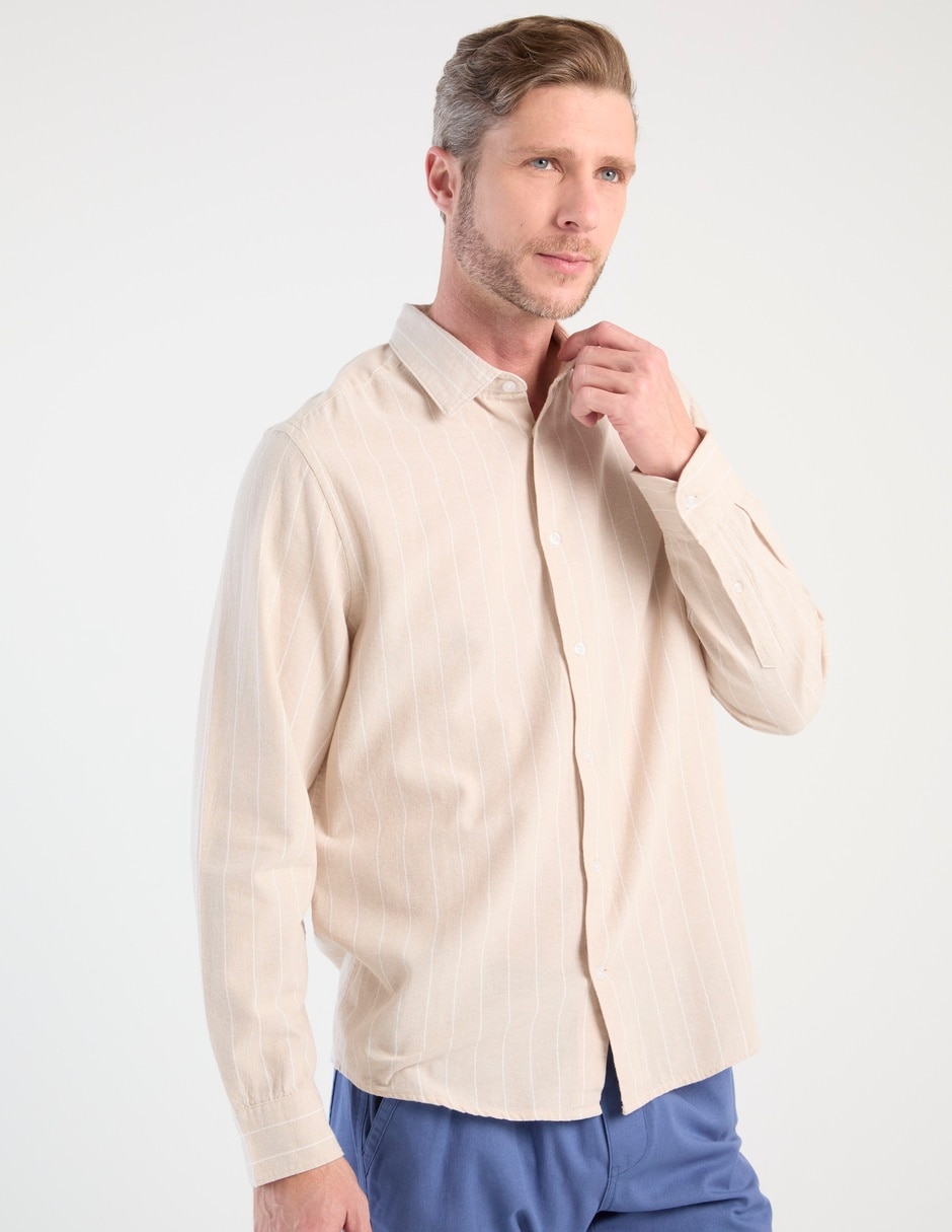 Camisa de vestir de algodón manga larga para hombre Camisa de vestir de algodón manga larga para hombre
