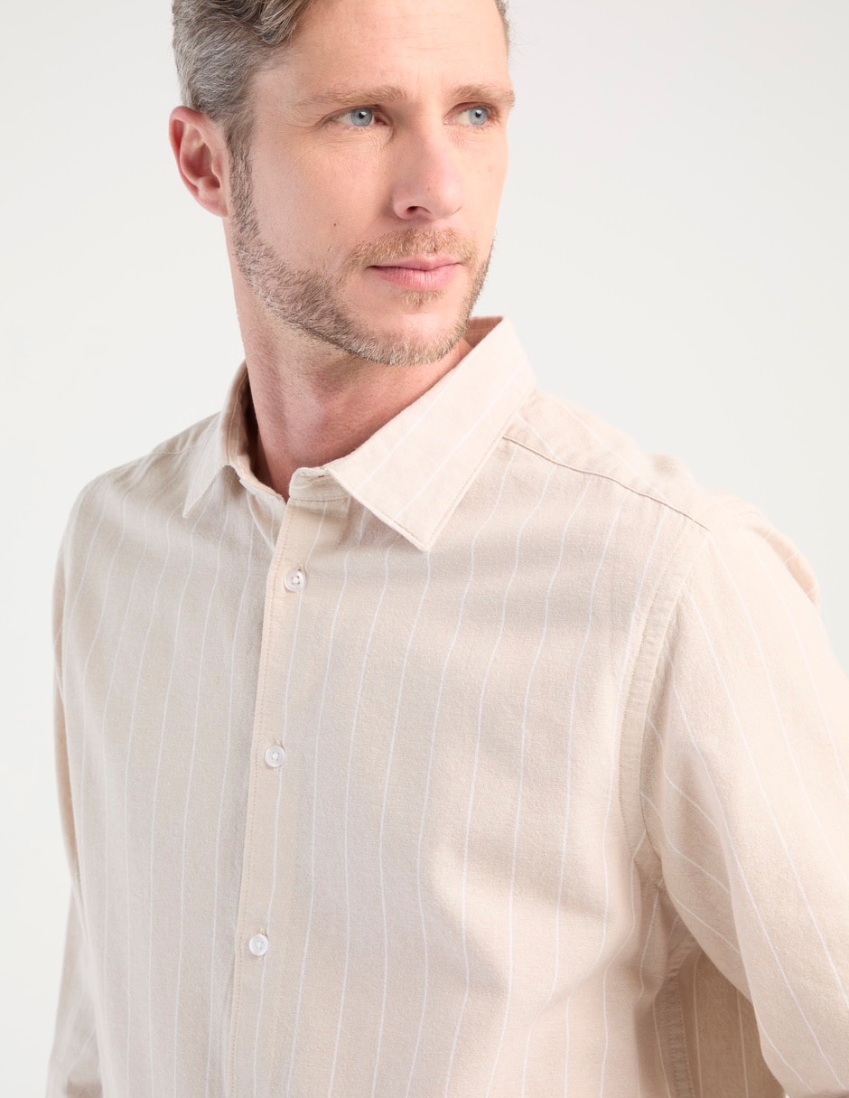 Camisa de vestir de algodón manga larga para hombre 4