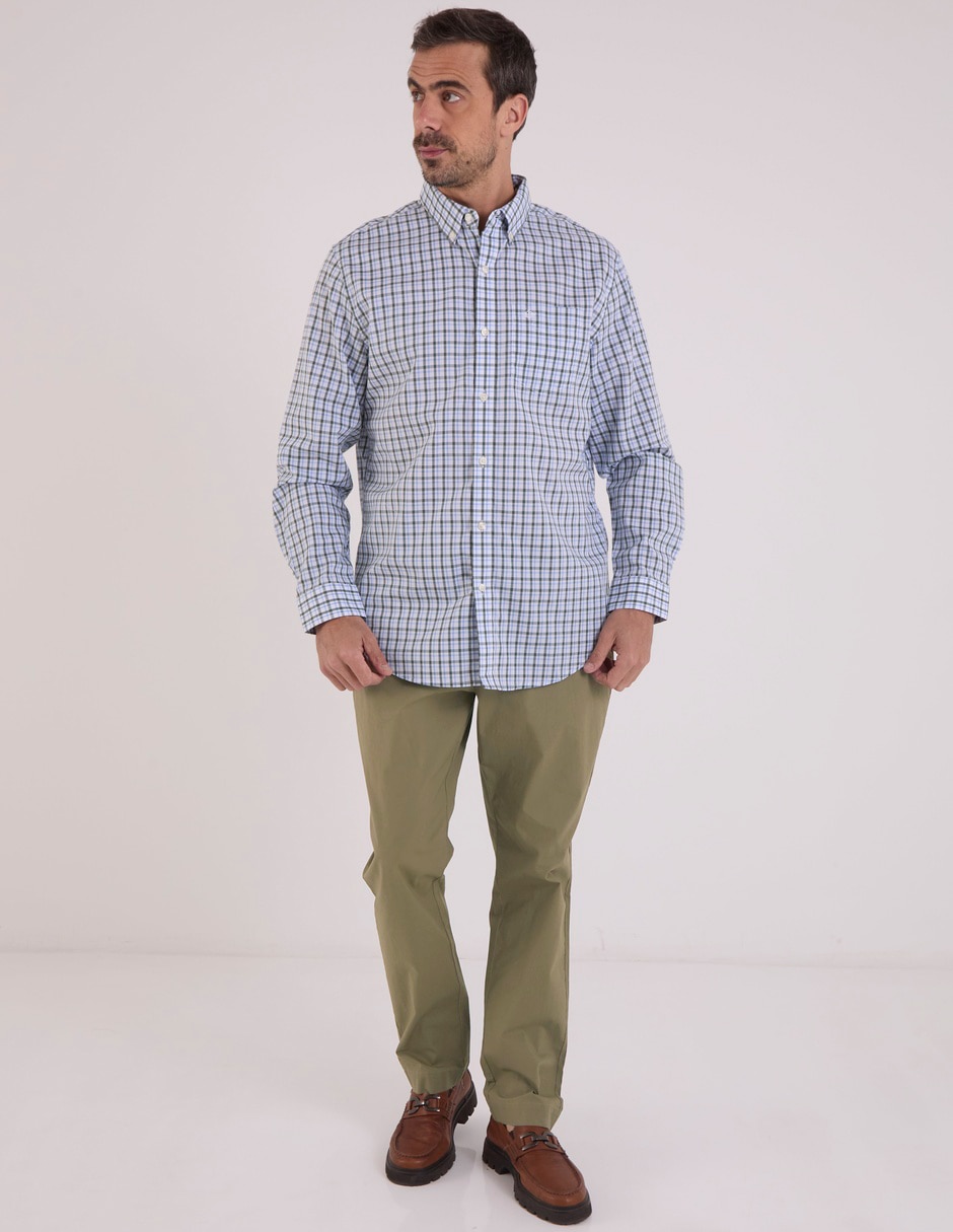 Pantalón chino regular de algodón para hombre 3