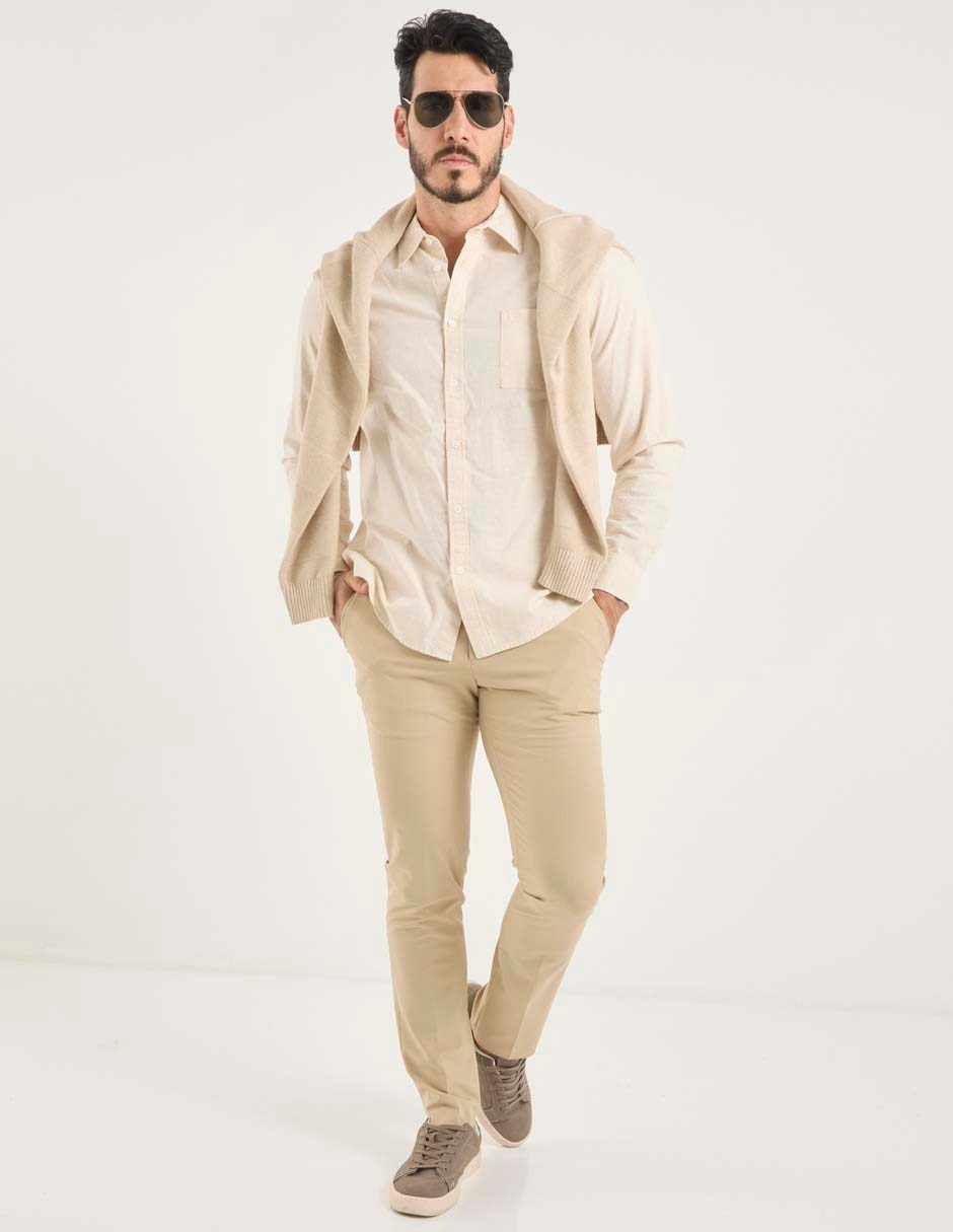 Camisa casual manga larga para hombre 3