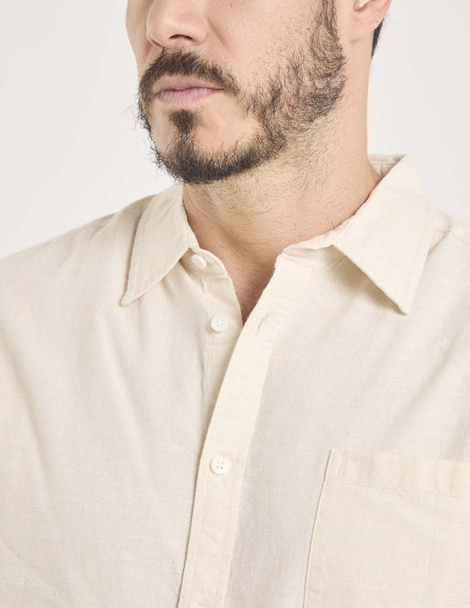 Camisa casual manga larga para hombre 4