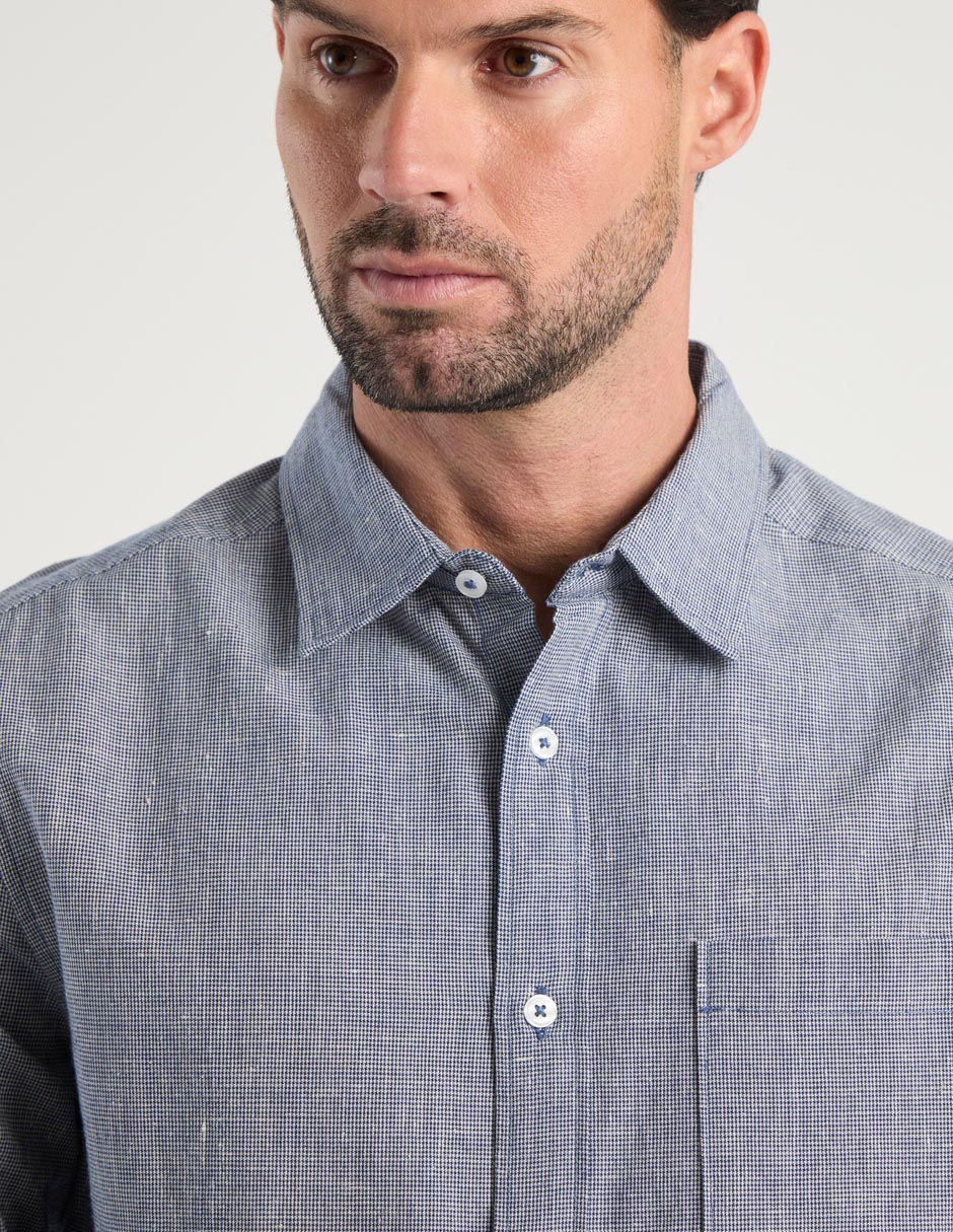 Camisa casual manga larga para hombre 4