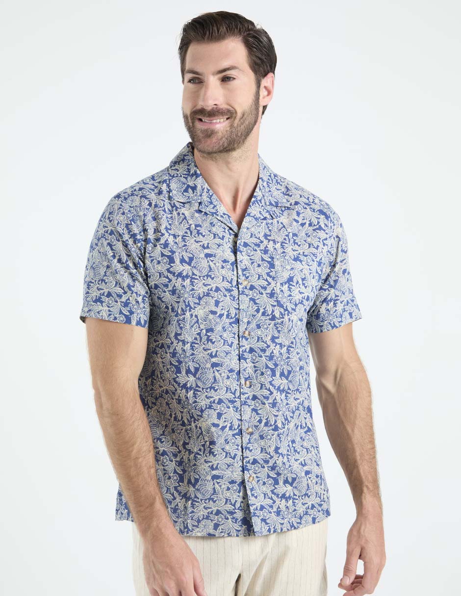 Camisa casual manga corta para hombre