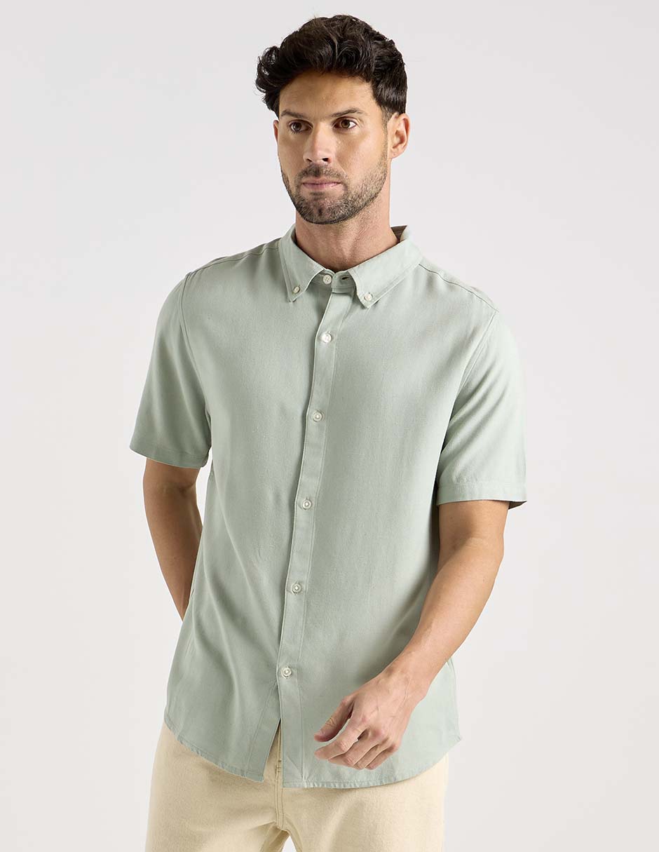 Camisa casual de algodón manga corta para hombre 2
