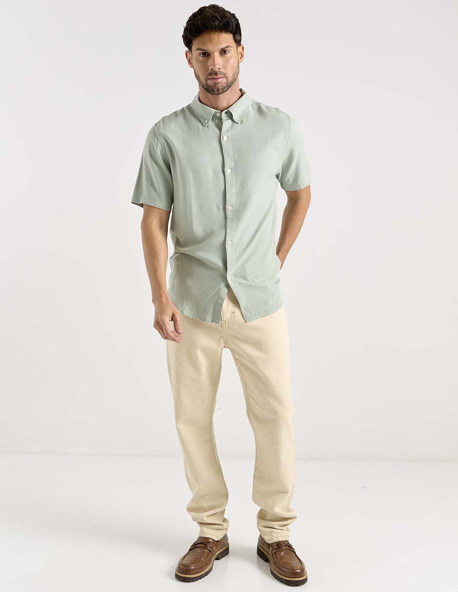 Camisa casual de algodón manga corta para hombre 3