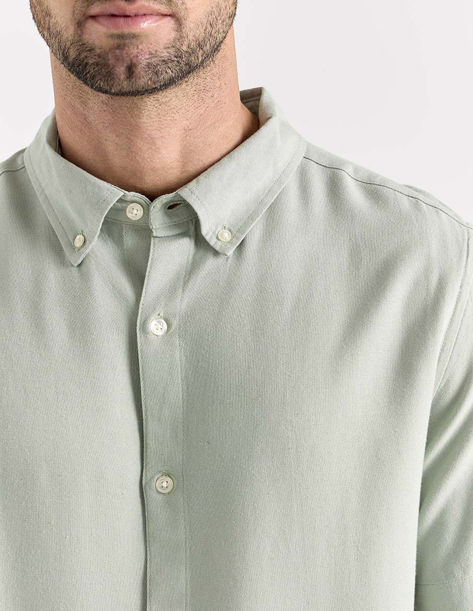 Camisa casual de algodón manga corta para hombre 4