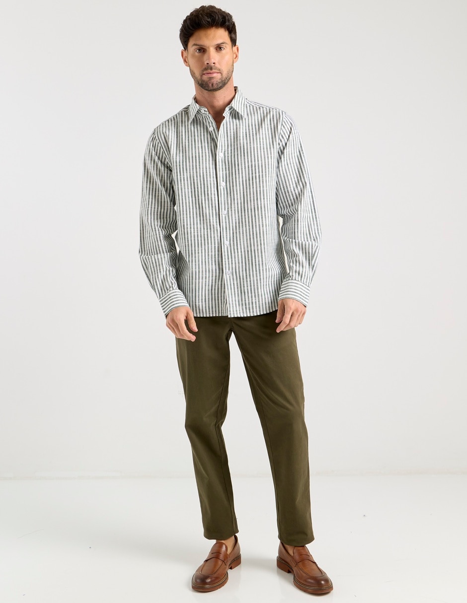 Camisa casual de algodón manga larga para hombre 3