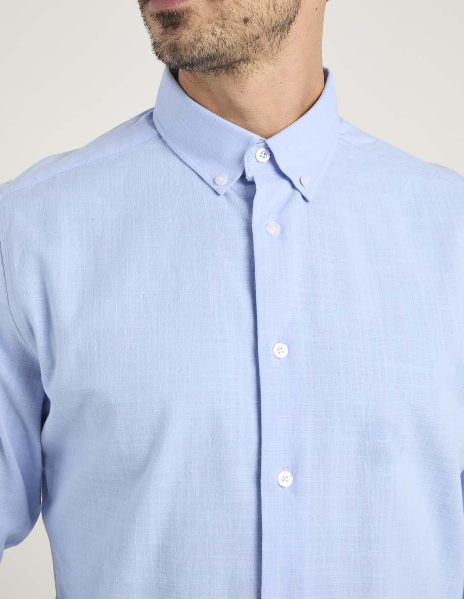 Camisa casual de algodón manga larga para hombre 4