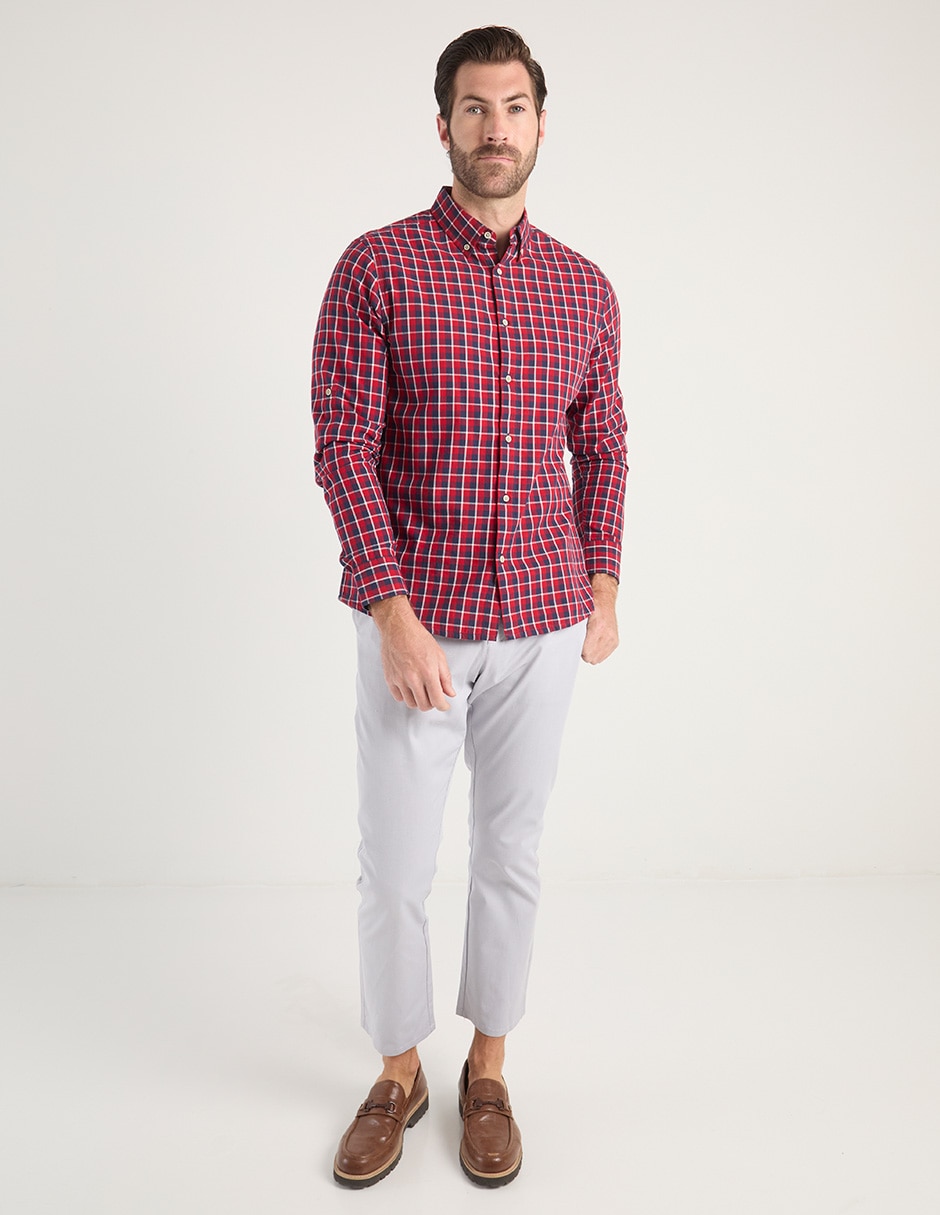Camisa casual manga larga para hombre 3