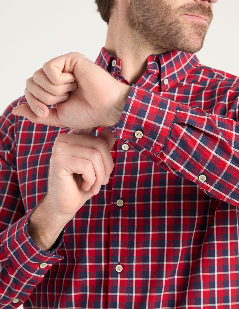 Camisa casual manga larga para hombre 5
