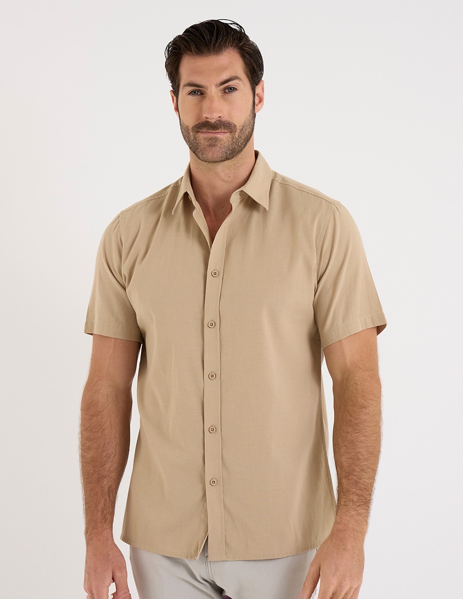 Camisa casual manga corta para hombre