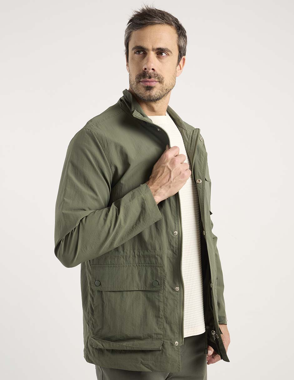 Chamarra casual con bolsillos para hombre 2