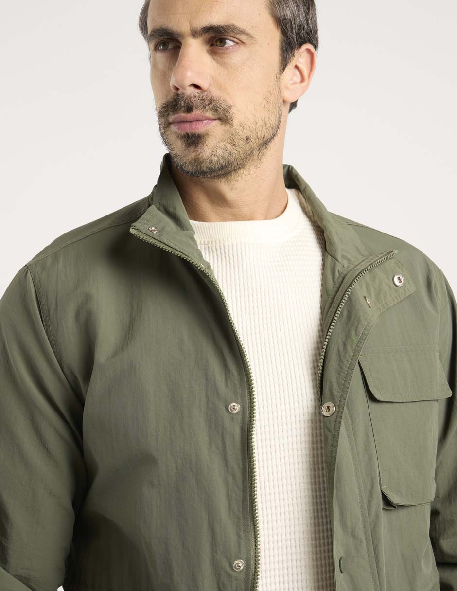 Chamarra casual con bolsillos para hombre 4