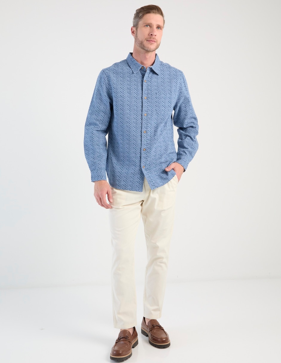 Camisa casual manga larga para hombre 3