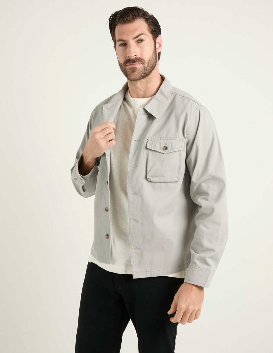 Sobrecamisa casual manga larga para hombre Sobrecamisa casual manga larga para hombre
