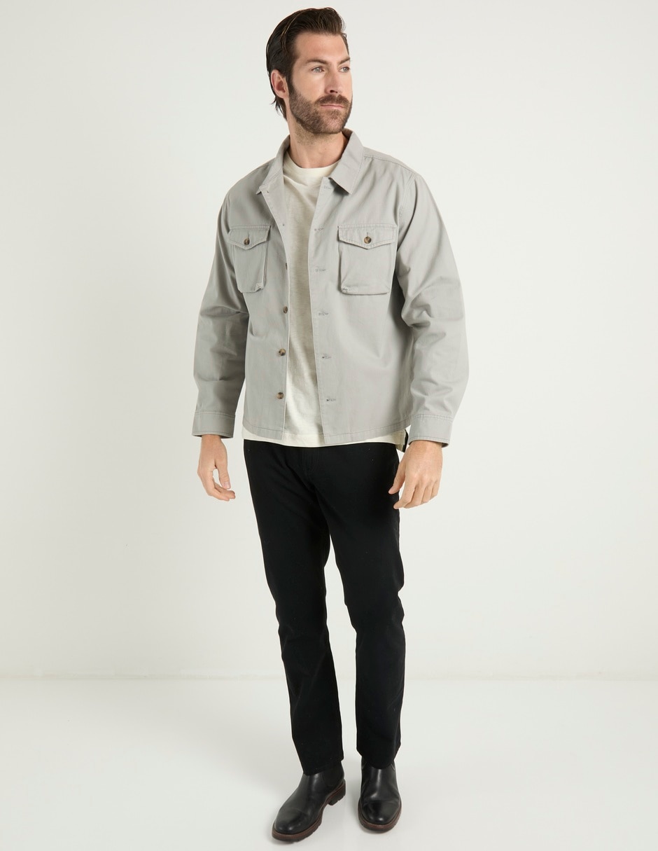 Sobrecamisa casual manga larga para hombre 3