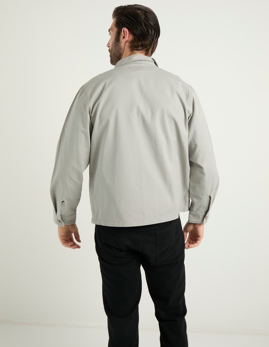 Sobrecamisa casual manga larga para hombre 6