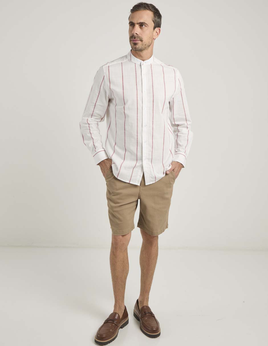 Camisa casual de algodón manga larga para hombre 2