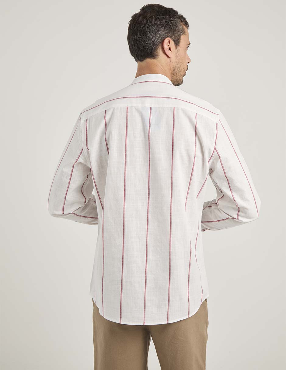 Camisa casual de algodón manga larga para hombre 6