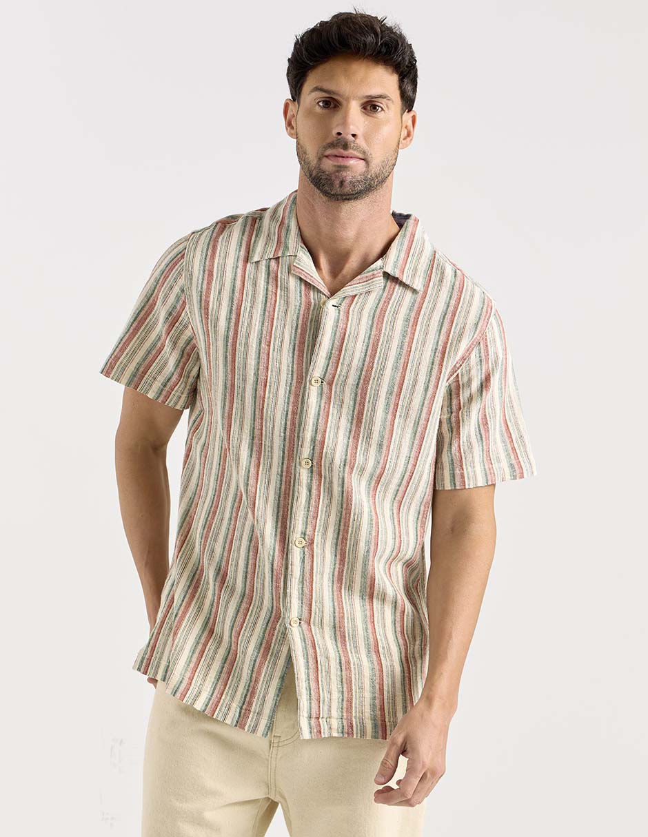 Camisa casual de algodón manga corta para hombre 2