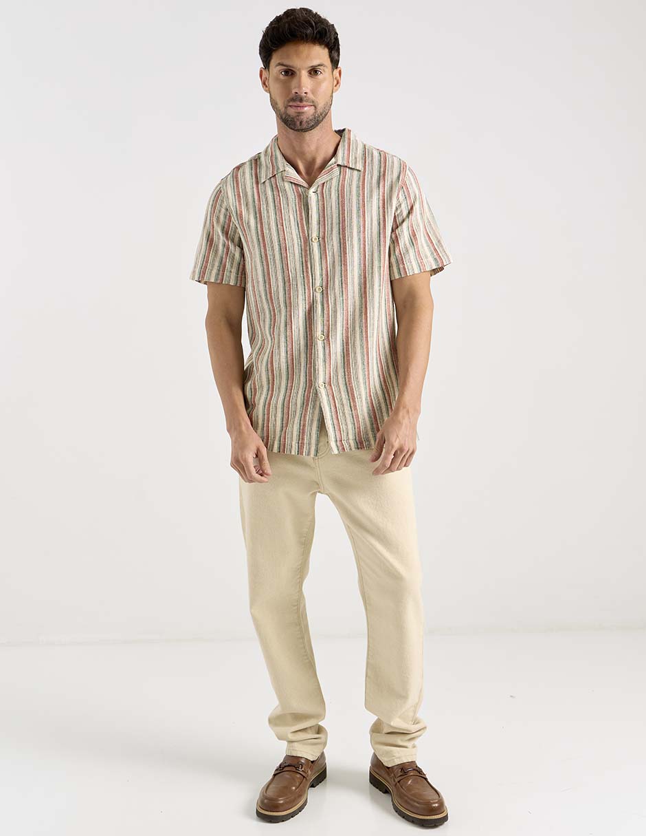 Camisa casual de algodón manga corta para hombre 3