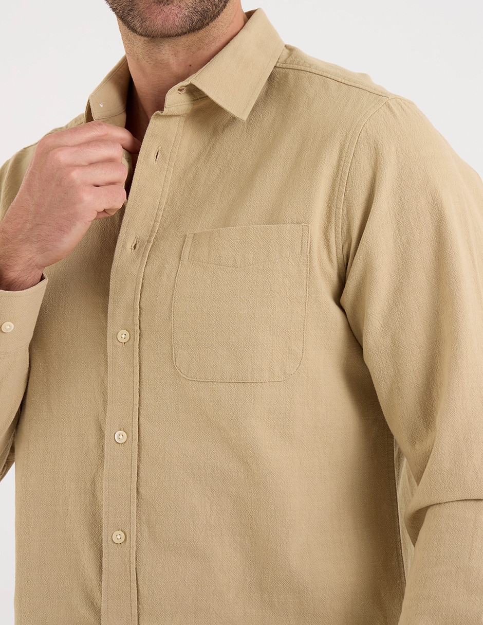 Camisa casual manga larga para hombre 4