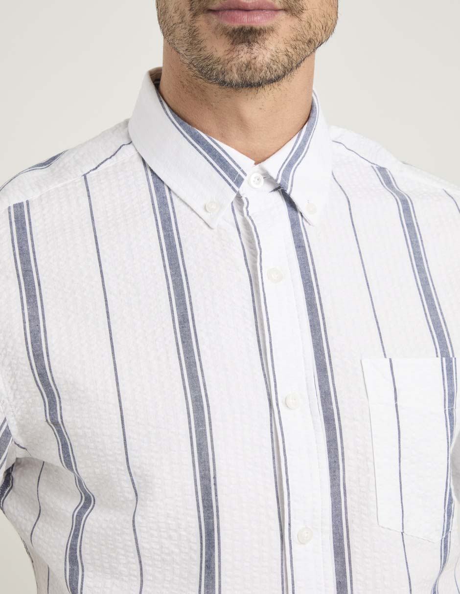 Camisa casual de algodón manga corta para hombre 4