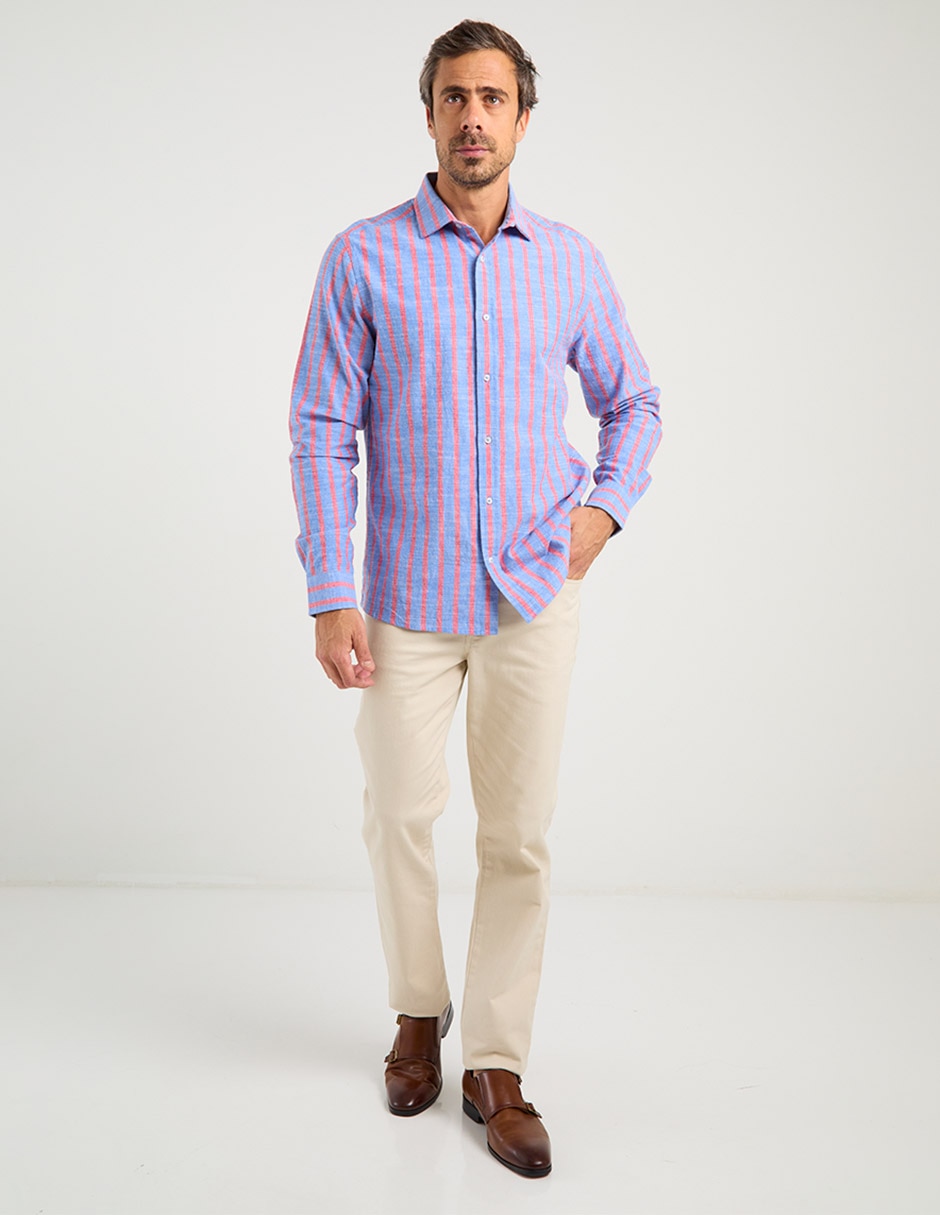Camisa casual de algodón manga larga para hombre 3