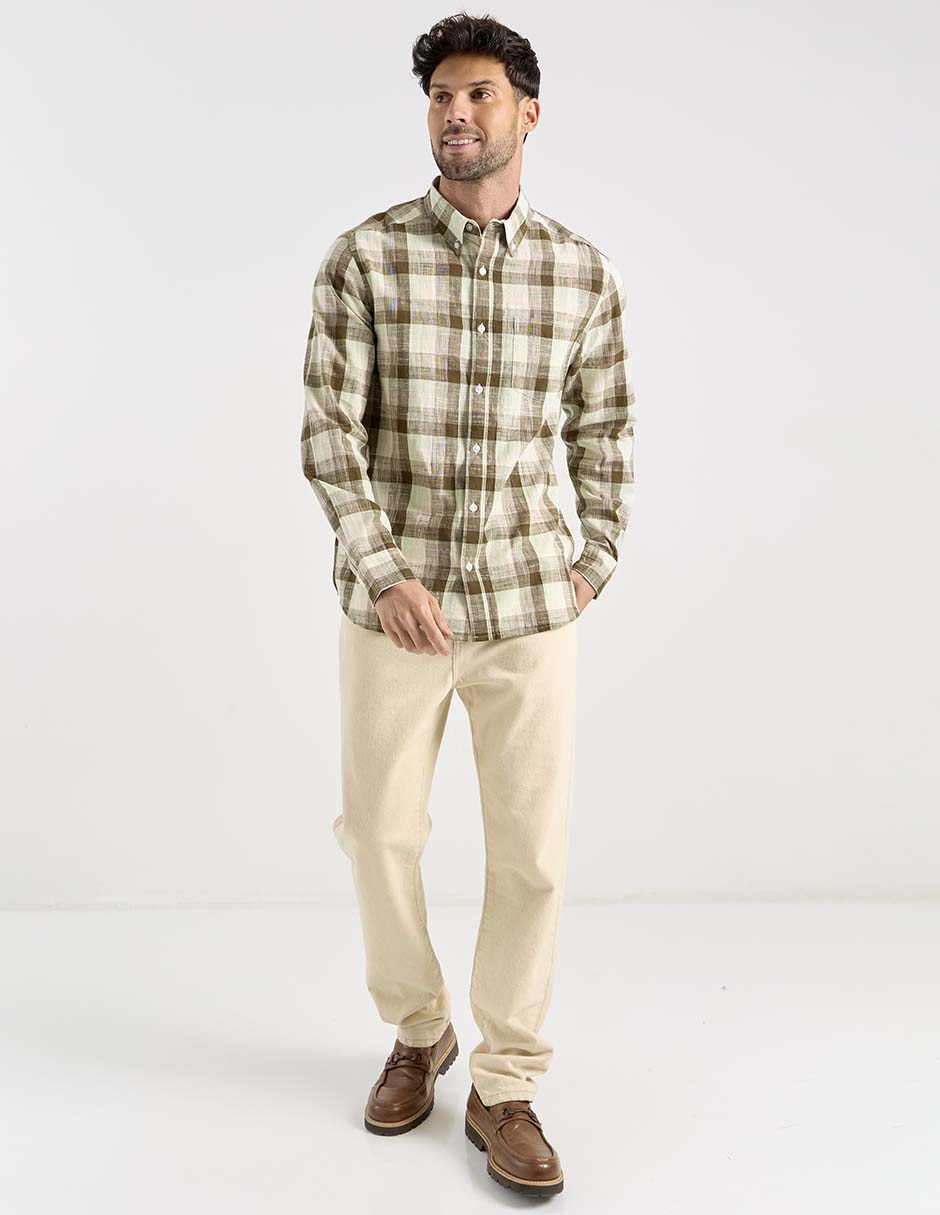 Camisa casual manga larga para hombre 3