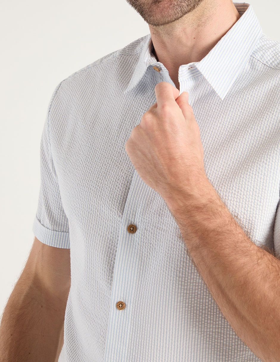 Camisa casual manga corta para hombre 4