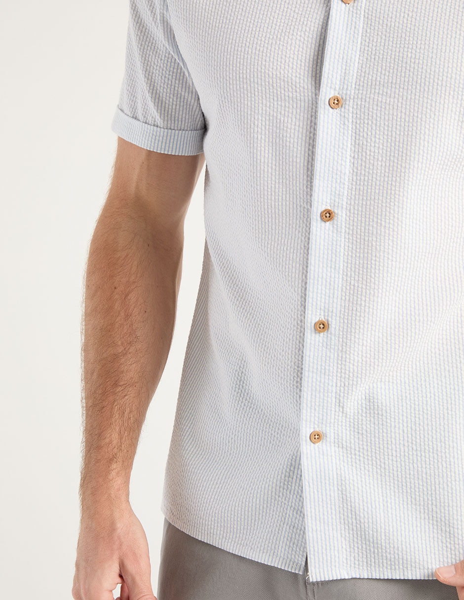 Camisa casual manga corta para hombre 5