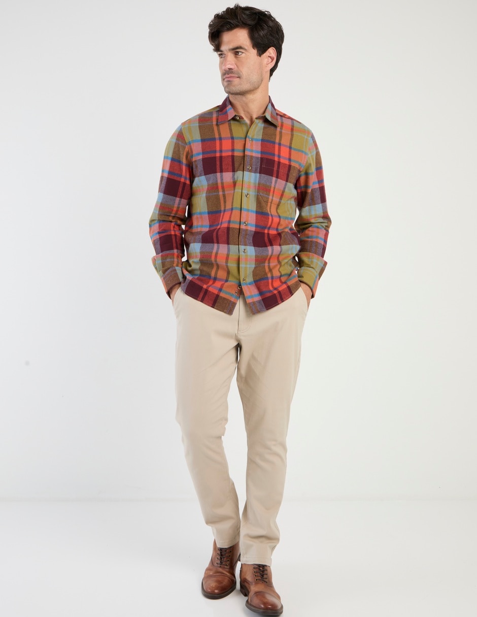 Camisa casual de algodón manga larga para hombre 3