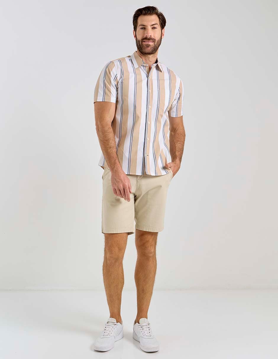 Camisa casual de algodón manga corta para hombre 3