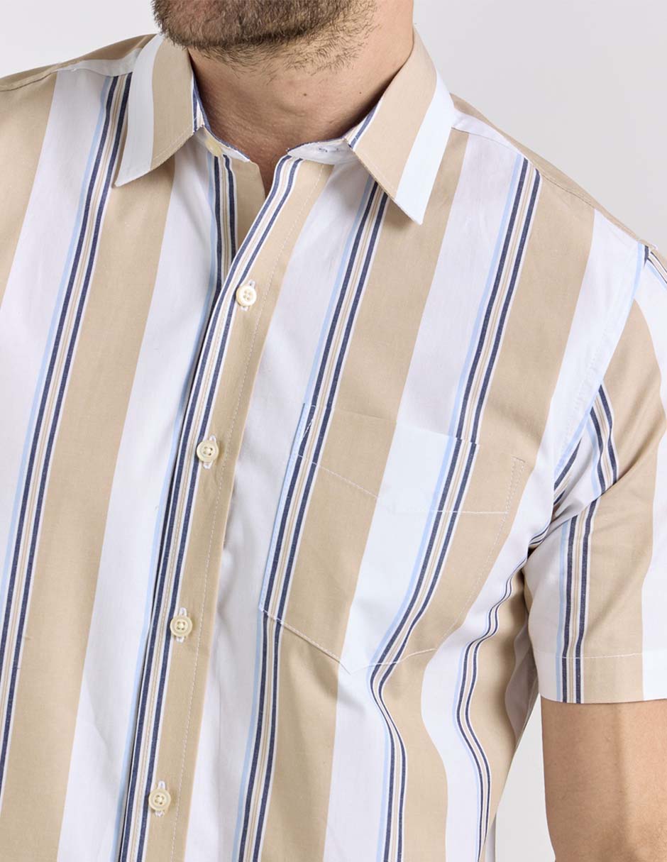 Camisa casual de algodón manga corta para hombre 4