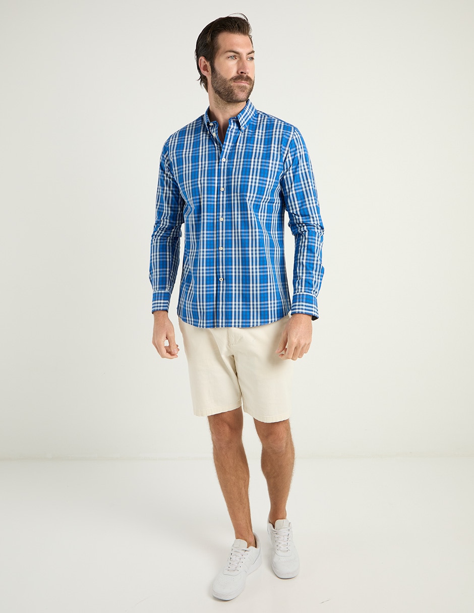 Camisa casual de algodón manga larga para hombre 2