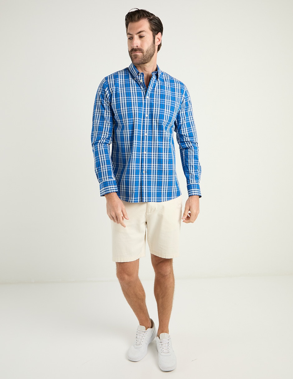 Camisa casual de algodón manga larga para hombre 3
