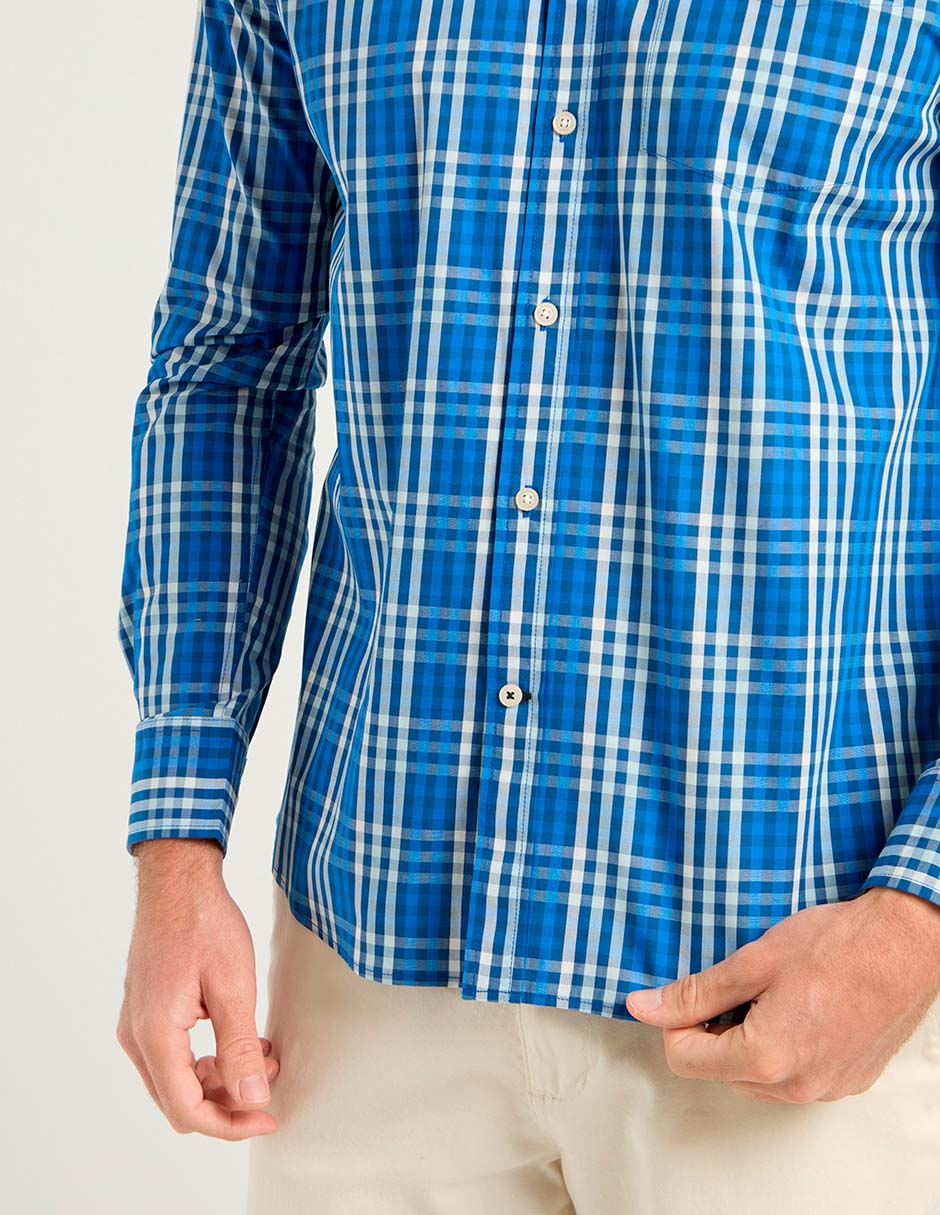Camisa casual de algodón manga larga para hombre 4