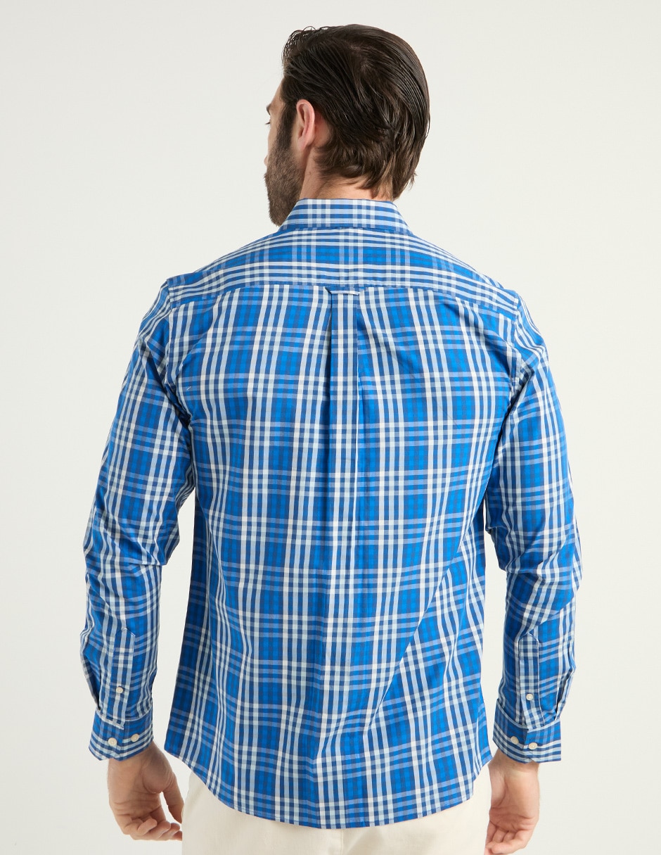 Camisa casual de algodón manga larga para hombre 6