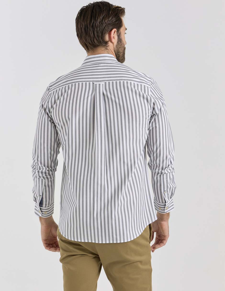 Camisa casual manga larga para hombre 2