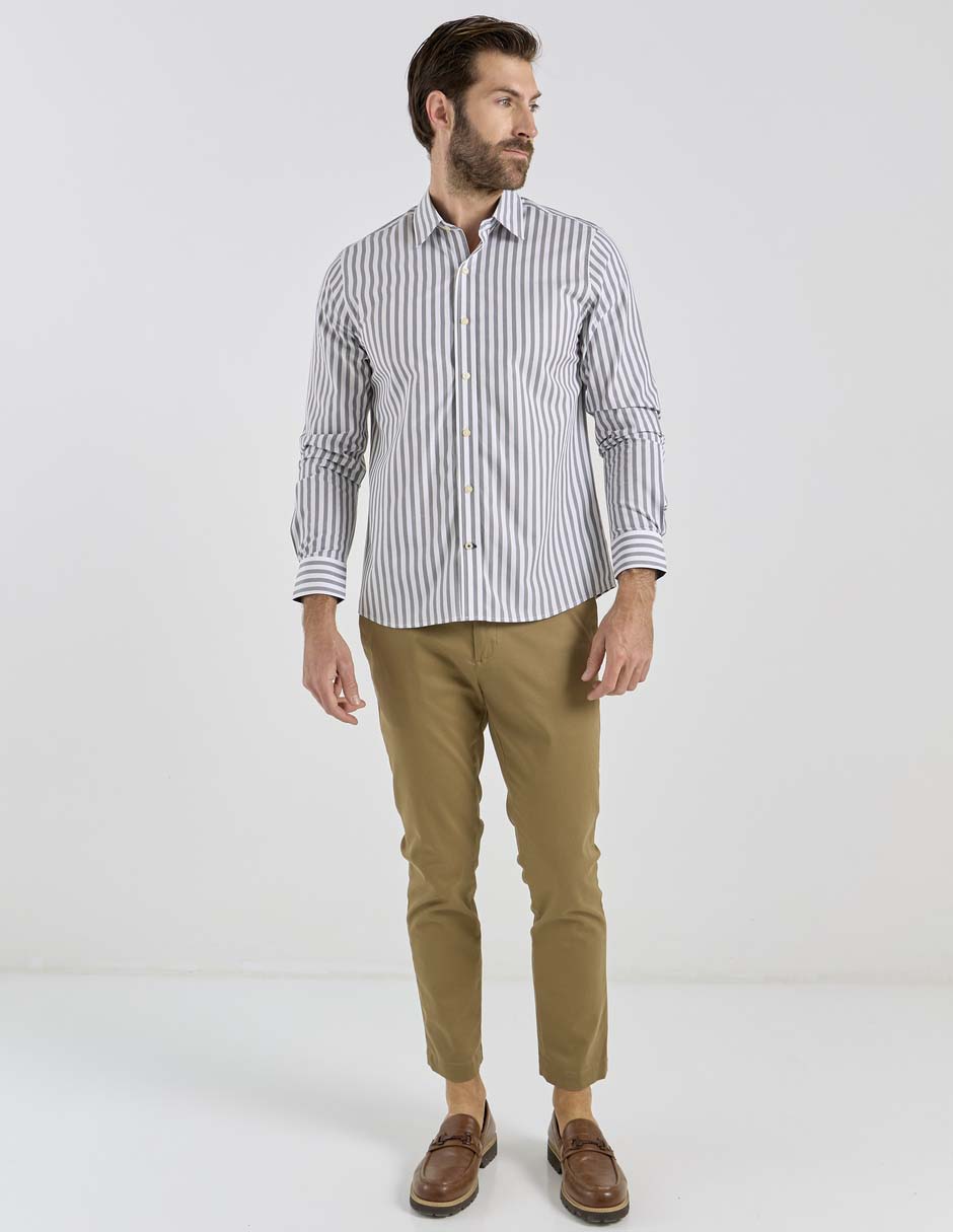 Camisa casual manga larga para hombre 3