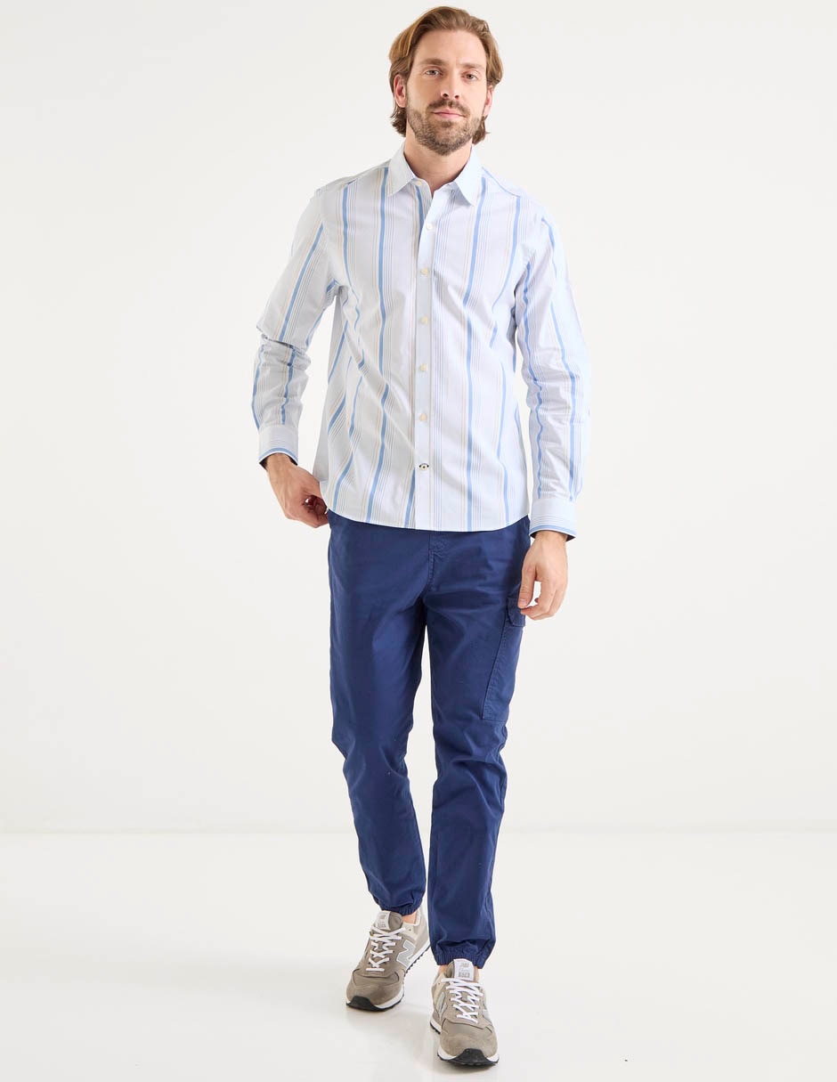 Camisa casual manga larga para hombre 3