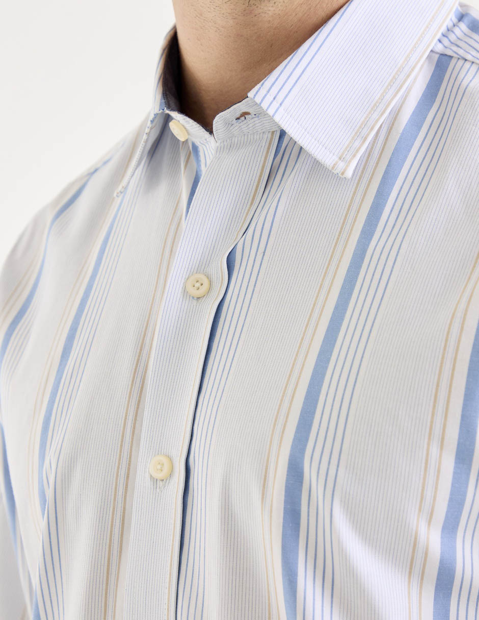 Camisa casual manga larga para hombre 4