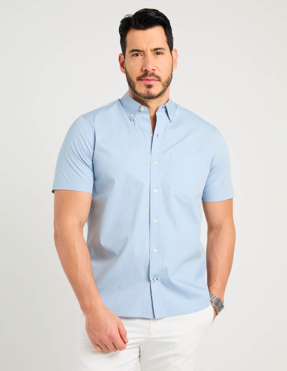 Camisa casual manga corta para hombre